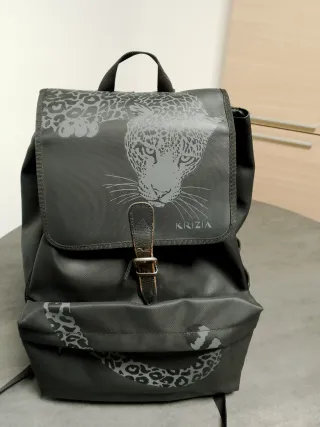 Zaino Krizia vintage nero con stampa