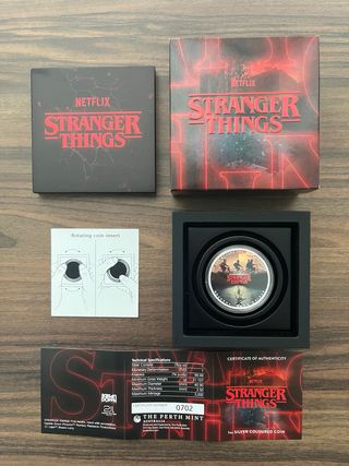 Stranger Things Moneda Plata 1 oz 999
