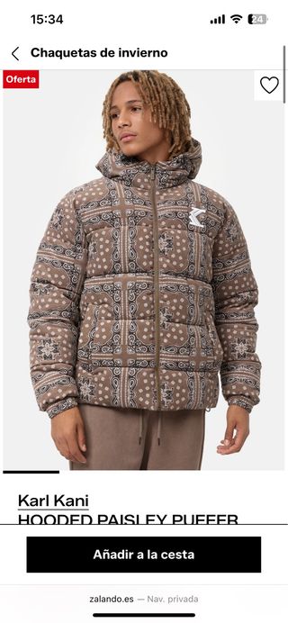 Karl Kani Chaqueta Hooded Paisley Puffer