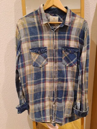Camisa cuadros Zara hombre XL