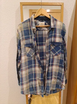 Camisa cuadros Zara hombre XL