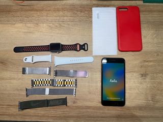 iPhone 8 Plus y Apple Watch Serie 3.