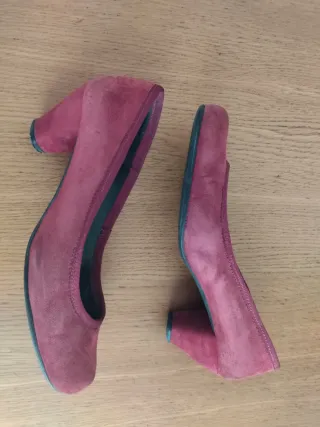 Zapatos de Salón Rojos de ante