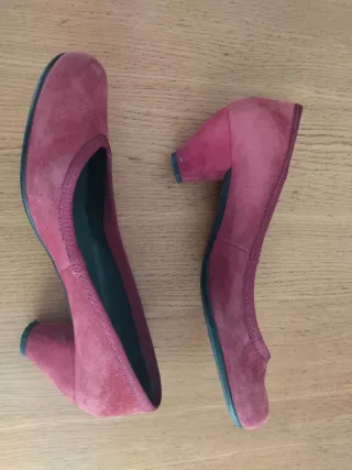 Zapatos de Salón Rojos de ante