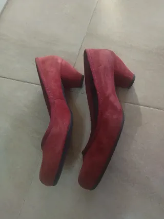 Zapatos de Salón Rojos de ante