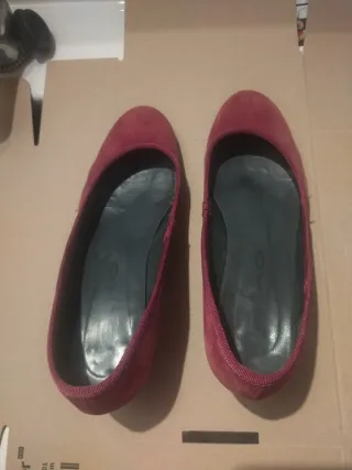 Zapatos de Salón Rojos de ante