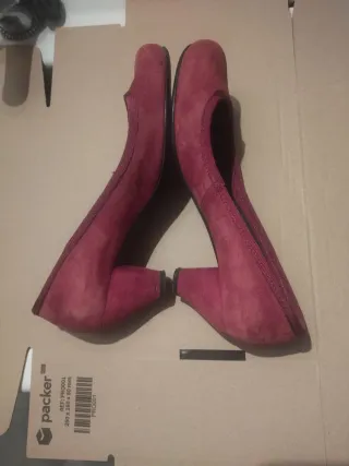 Zapatos de Salón Rojos de ante