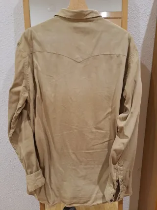 Camisa Larga Hombre L Celio Beige