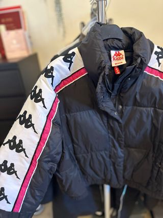 Bomber Kappa donna nero e fucsia