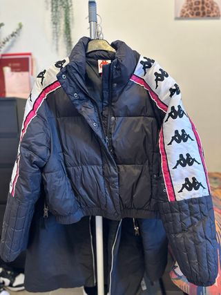 Bomber Kappa donna nero e fucsia
