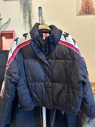 Bomber Kappa donna nero e fucsia