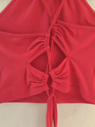 Crop top rosa halter