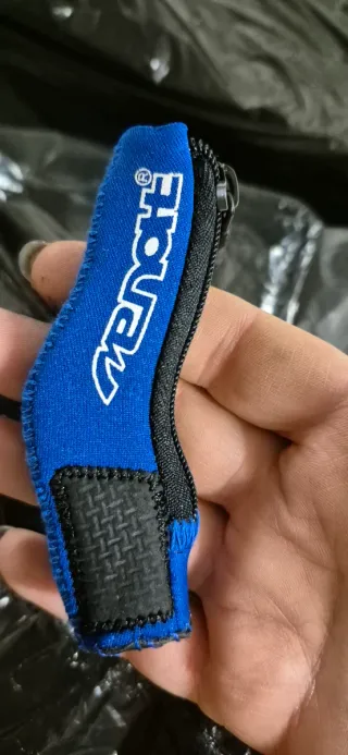 Copri leva cambio moto blu con zip