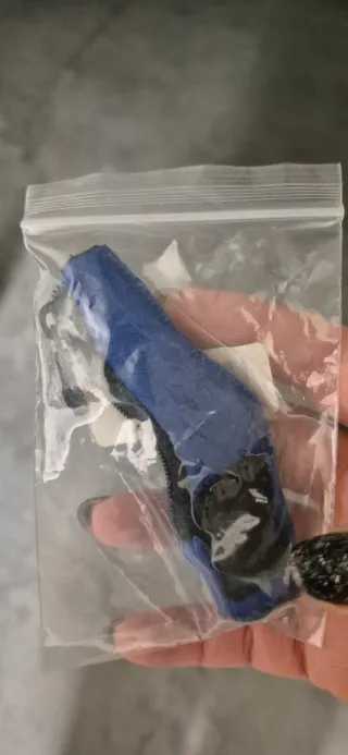 Copri leva cambio moto blu con zip