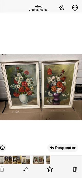 Cuadros óleos de flores