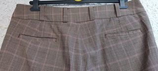 Pantalón traje cuadros mujer