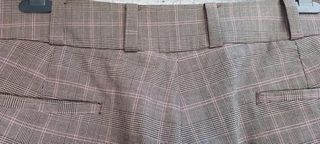 Pantalón traje cuadros mujer