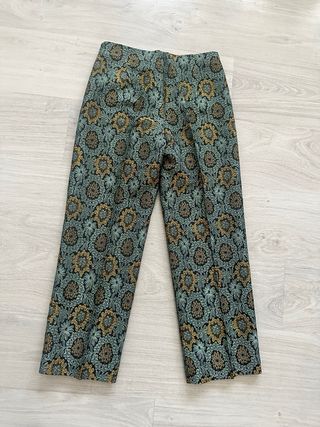 ZARA Pantalones de vestir estampados TEJIDO BROCAD