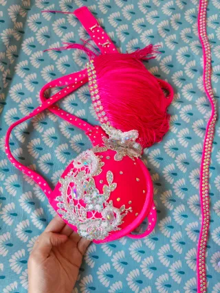 Traje Danza Oriental Rosa