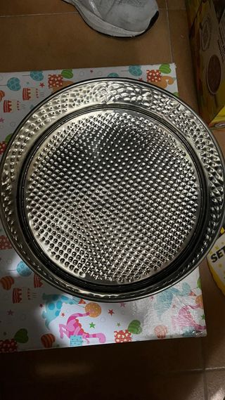 Molde para bizcocho metálico plateado