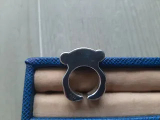 Anillo Tous Oso Plata Ajustable