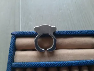 Anillo Tous Oso Plata Ajustable