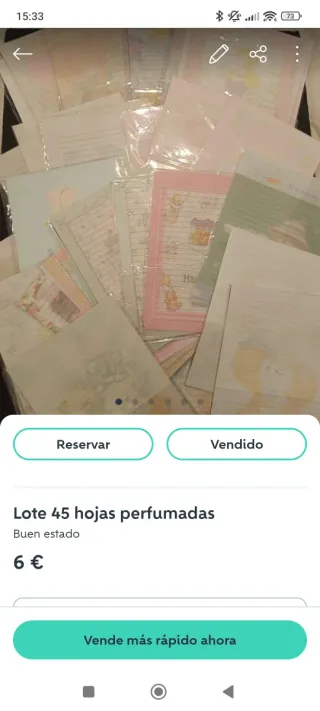 Lote cartas Perfumadas reserva