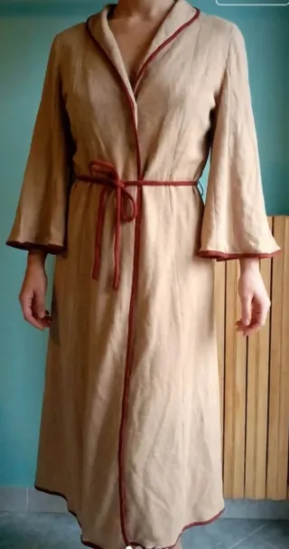 Soprabito sartoriale vintage anni '70 beige