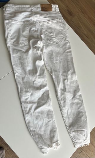 Vintage White Distressed Skinny Jeans Ripped