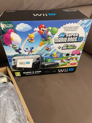 Nintendo Wii U Negra Premium Pack + Juegos