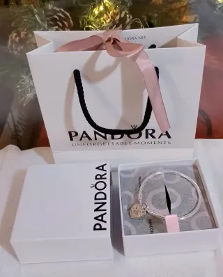 Pulsera Pandora Corazón,Plata