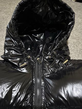 Chaqueta Puffer Negra Brillante