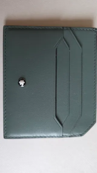 Tarjetero Montblanc Cuero 6cc Color Estaño