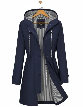 Parka impermeable mujer Talla M Azul Marino
