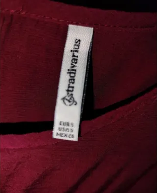 Camisa granate Stradivarius Talla S