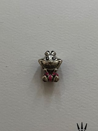 Charm Pandora Gato Alicia Rosa y Plata