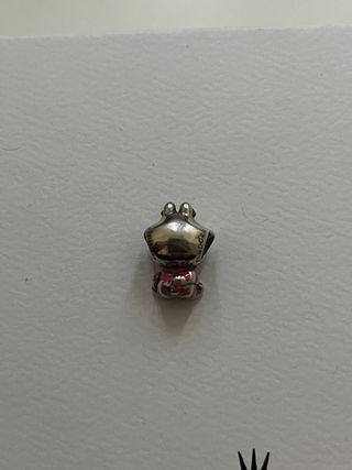 Charm Pandora Gato Alicia Rosa y Plata