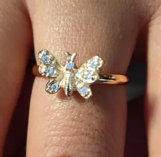 Anillo Mariposa Oro 18K