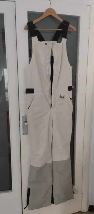 Pantalón de esquí hombre beige y gris S