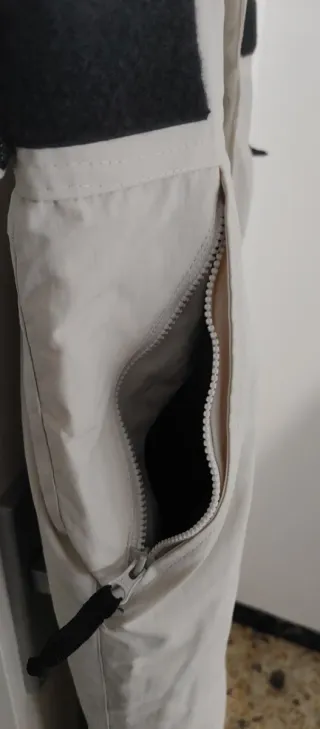 Pantalón de esquí hombre beige y gris S