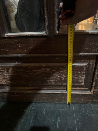 Puerta doble madera con cristales