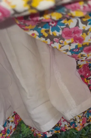 Vestido Blanco floral estilo vintage. Talla S