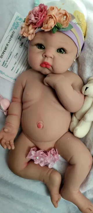 Bebé Reborn Silicona Completa 48cm