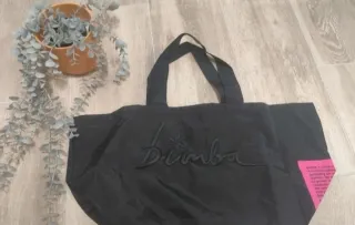 Bolsa Bimba y Lola Negra con Detalle Rosa