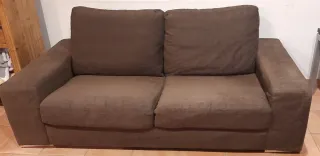 Juego de sofas de tela marrón