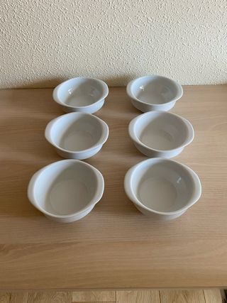 Set 6 Boles Porcelana Blancos