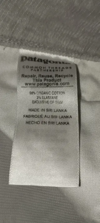 Pantaloni Patagonia velluto beige tg 27