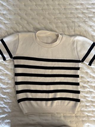 Jersey Rayas Blanco y Negro Talla 38