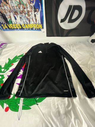 Chaqueta Adidas Negra Media Cremallera