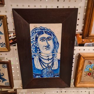 Painel Azulejos Pintado à Mão - Figura